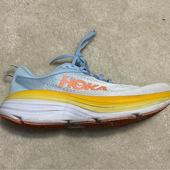 Hoka Bondi 8 size 10 wide Summer Song - Picture 6 of 7